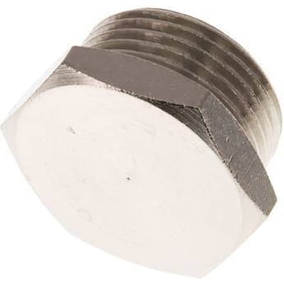 G 3/4'' Vernikkeld Messing Plug met buitenzeskant 16 Bar [2 Stuks]