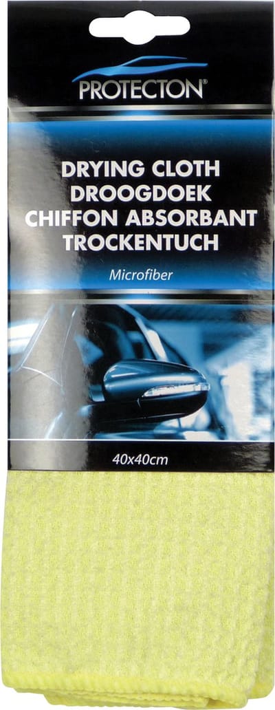 Protecton Microvezel Droogdoek - Voor het droog maken - Maximaal droogresultaat - Wafelstructuur van microvezel – Neemt tot 3 keer meer water op - Veilig voor alle oppervlakken - 40x40cm