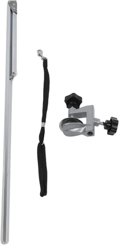 Verzorgingsarm Huisdier - Grooming Arm Hond - Huisdier Verzorgen - Verstelbaar en Opvouwbaar - 75 cm - Zilver