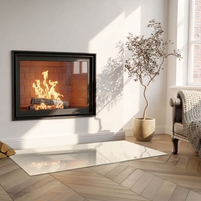 Coloray Vloerplaat Houtkachel - Vloerplaat Openhaard - 125 cm x 50 cm - Houtkachel Accessoires - Geel Vloerplaat Kachel - Onderplaat Voor Houtkachel - Plaat voor Onder Houtkachel - Open Haard Accessoires - Verwarmingsaccessoires