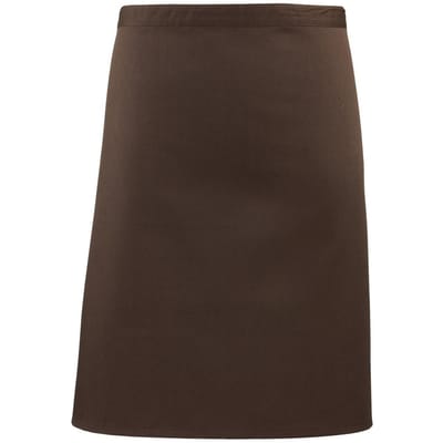 Premier Unisex Volwassenencollectie Halflang Taille Schort (Bruin)