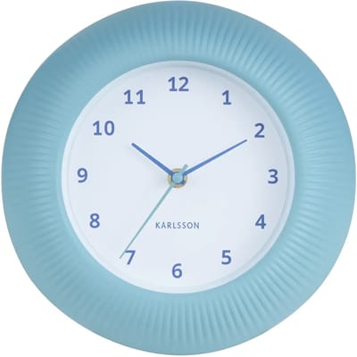 Karlsson Wandklok Tender Rib - Mistig blauw - Ø25cm - Wandklok Scandinavisch