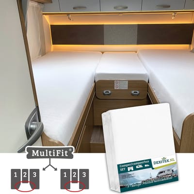 Dexitex Molton 3 delige set /Geschikt voor Camper lengtebedden of enkele bedden