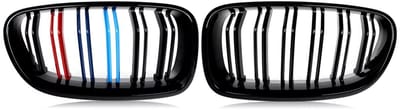 Voorbumper Grille Venom - Voor BMW 5 Serie F10 Sedan/M5 F11 Touring (2010-2016) - Gloss Black - M-Kleur - Auto accessoires
