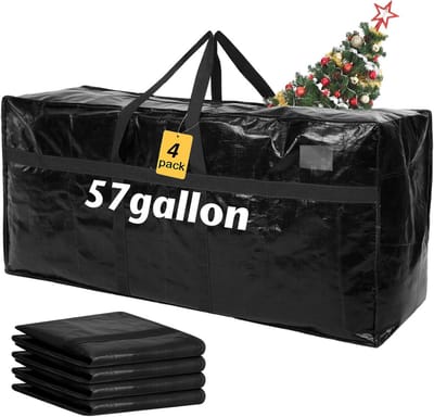XL opbergzakken 4 stuks - Opvouwbare verhuiszakken voor kleding en beddengoed - Zware last - 57 gallon - 107x58x34 cm - Voor reizen en verhuizen