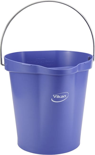 Vikan Emmer 56868 - 12 Liter - Paars - Stevige Emmer - Chemicaliën bestendig - Maximaal 100°C - Geschikt voor Voedselverwerking en Schoonmaakwerkzaamheden