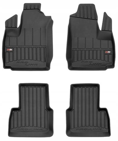 Frogum - 3D Pro-Line - Automatten Set - Geschikt voor FIAT Doblo I 2000-2010 - 4-delig - Hoge Rand 6cm