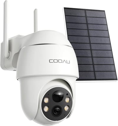 Bewakingscamera Buiten - Zonnecamera Draadloos - Huis Beveiligen - 2.5K Kleuren Nachtzicht - 4MP - Wit