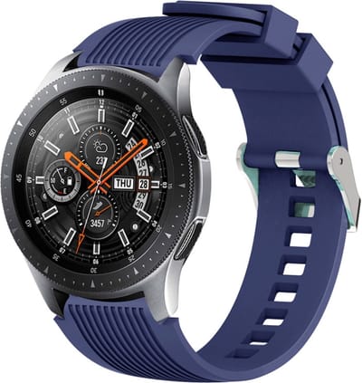 Siliconen bandje - geschikt voor Huawei Watch GT Runner 2 / GT 2(e) 46 mm / GT 3 / 4 / 5 (Pro) 46 mm / Watch 3 (Pro) / Watch 4 (Pro) / GT 6 (PRO) 46mm - donkerblauw