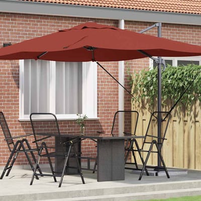 vidaXL - Parasol - 351 - x - 250 - x - 260 - cm - Polyester - en - Aluminium - Terracotta