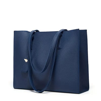 Livano Handtas Dames - Schoudertas - School - Shopper - Schooltas - Werktas - Blauw