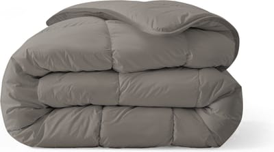 Zelesta Everyday Uni Tender Grey 140x200cm - Dekbed zonder overtrek - 30 dagen proefslapen - Wasbaar hoesloos dekbed - Bedrukt dekbed - All year zomerdekbed & winterdekbed