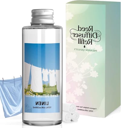 Hergebruikbare Navulling voor Luchtverfrisser 200ml met Linnen Geur voor Slaapkamer, Badkamer en Kantoor Decor