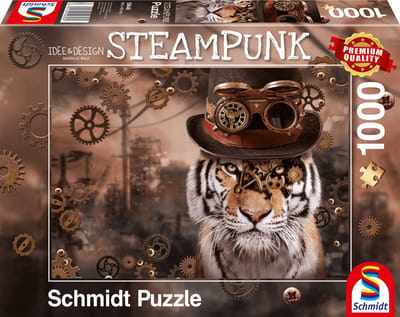 Steampunk Tijger, 1000 stukjes Puzzel