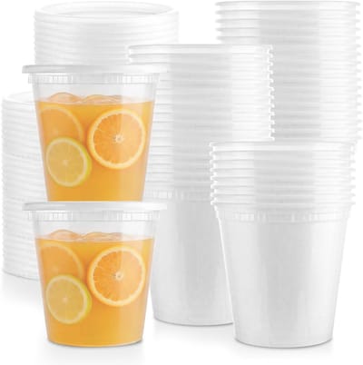40 Stuks Herbruikbare Plastic Opbergdozen met Deksel, 720ml, Voor Voedsel, Soepen en Fruit, Lekvrij en Duurzaam