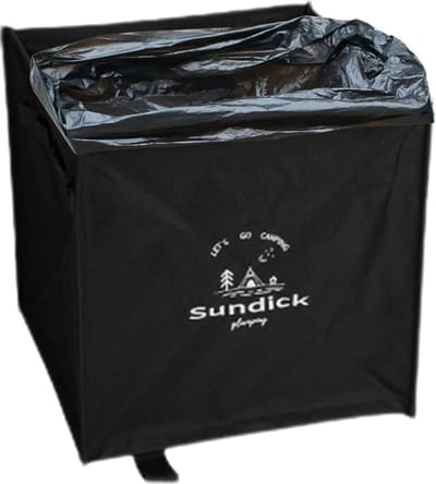 Garden Waste Bag, Camping Waste Bin, Square Camping Waste Bag, Large Capacity Waste Collector for Courtyard, Garden, Lawn, Patio