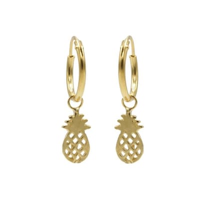 Karma Symbols oorbel M1933 Pineapple Goud