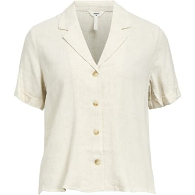 Object Objsanne S/s Re Shirt Dames - Jurken - Ecru - Maat 40