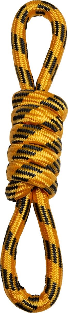 Animal Boulevard Ab50210 - Speelgoed Voor Dieren - Hond - Ab Kauwknoop Met 2 Lussen Geel/zwart-120-130g 33cm - Maat: 120-130g