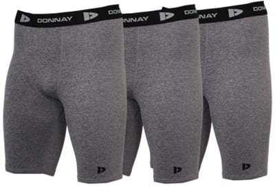 3-PackDonnay - Compressie Short - Thermo/Sportshort (23cm) - Heren - Charcoal-marl (037) - maat M