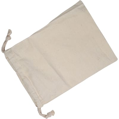 Sac de Rangement en Coton Uni à Cordon Coulissant pour Linge Domestique Sac Fourre-tout pour Voyage Usage Domestique 15x20cm
