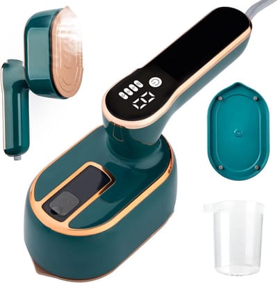 Mini Stoomstrijkijzer - Reisstrijkijzer - Kreukels Verwijderen - 3 Stoomstanden - 100ml Tank - Groen