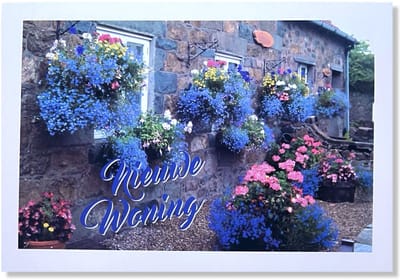 Nieuwe Woning Wenskaart - 12x17cm - Gevouwen Verhuisd kaart inclusief envelop - Nieuw Huis
