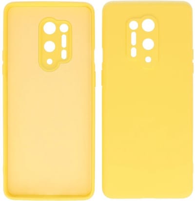 Bestcases 2.0mm Dikke Fashion Telefoonhoesje Backcover - Siliconen Hoesje - OnePlus 8 Pro - Geel