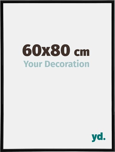 Your Decoration - Fotolijst 60x80 cm - Kunststof - Zwart Hoogglans - Annecy