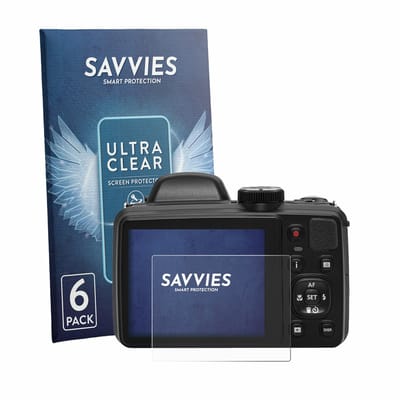 Savvies - Screenprotector voor Kodak Pixpro AZ425 - Folie Beschermfolie transparant 6 Stuks