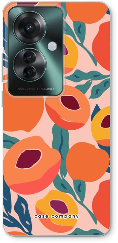 Case Company® - Hoesje geschikt voor Oppo Reno 11 F hoesje - Perzik - Soft Cover Telefoonhoesje - Bescherming aan alle Kanten en Schermrand