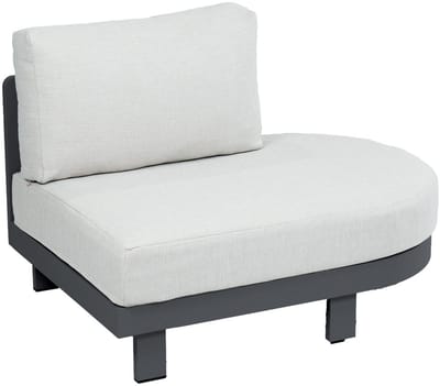 Ovalen bankdeel Tulum | Black & Beige
