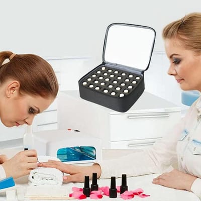 Draagbare Nagellak Opbergkoffer voor 30 Flesjes - Reistas voor Manicure Verzorging en Make-up