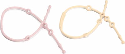 Siliconen riem set roze & beige - speenkoord - bekerhouder - beker Vanger - veiligheidsriem voor kinderwagen, kinderstoel, wiegje