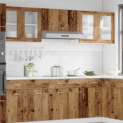 vidaXL - Bovenkast - Lyon - 80x31x60 - cm - bewerkt - hout - oud - houtkleurig