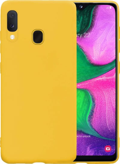 Hoesje - Geschikt voor Samsung Galaxy A20e - Sterk & Shockproof - Hoes Cover - Siliconen Case - Telefoonhoesjes - Geel
