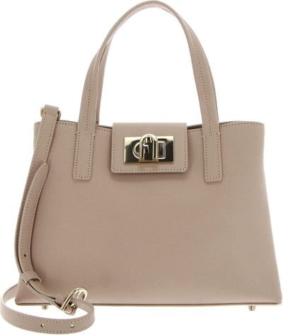 FURLA Leren Handtas Schoudertas 1927 Tote Ballerina i Oud roze