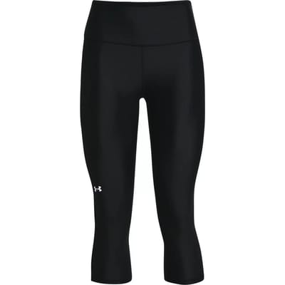 Under Armour Tech Hi Capri-BLK Dames Sportbroek - Zwart - Wit