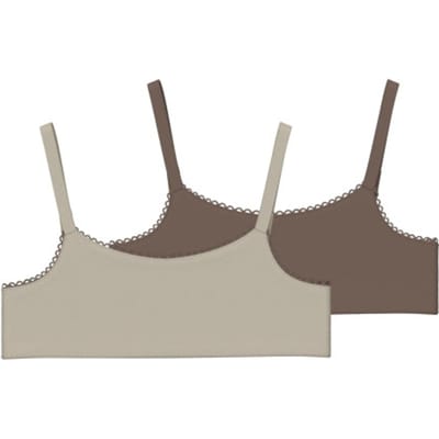 Name It Kinder Topjes Meisjes NKFSHORT Bruin 2-Pack - Maat 116