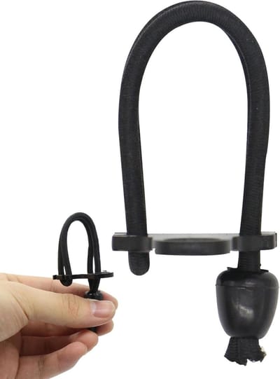 Hengel Antislip Band - Fixatiestrap Visspullen - Vissen Organiseren - Robuust Vergrendelingssysteem - 2x5x2 cm - Zwart