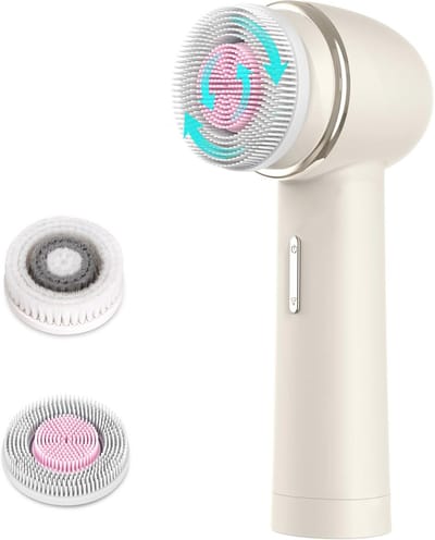 Elektrische Gezichtsborstel voor Diepereiniging en Exfoliatie met 2 Modi, Oplaadbaar en IPX7 Waterdicht