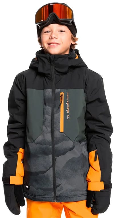 Quiksilver Silver Tip Jas Oranje,Zwart,Grijs 8 Years Jongen