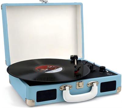 DnA® Retro platenspeler - Platenspelers - Platenspeler Bluetooth - Platenspeler Met Bluetooth - Blauw - ‎16cm x 39cm x 16cm
