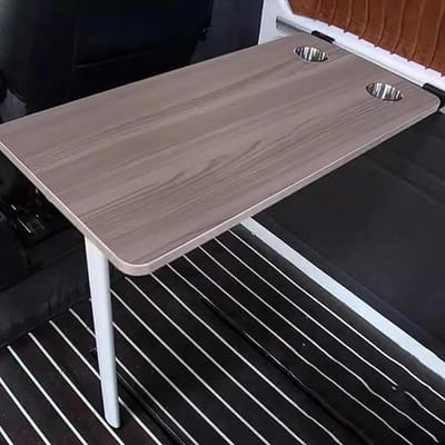 Buitentafel - Camper Tafel - Picknick en Dineren - Met Bekerhouders - 20kg Draagcapaciteit - Wit