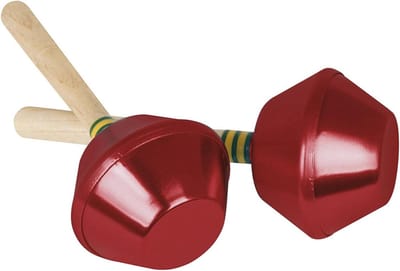 Maracas Kinderen - Zand Hamer - Muziek Onderwijs - Aluminium Klokken Vorm - 9.7 Inch - Zwart