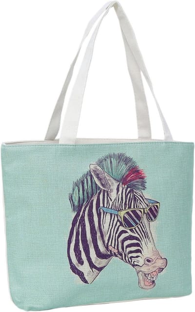 Grote Jute Strandtas Shopper - Natuurlijk Materiaal - Vintage Schoudertas (46x32x10 cm)