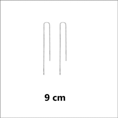 Aramat Jewels | Oorhangers | Zilveren Doortrek Oorbellen met ketting | 9cm | |1mm | Zilver | Volwassenen | Verkleurd niet