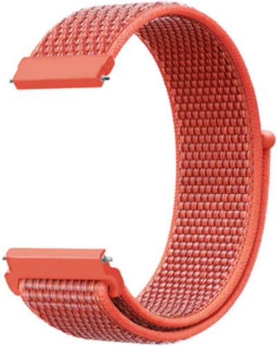 KELERINO. Nylon bandje geschikt voor Samsung Galaxy 46 MM / Gear S3 - Donkeroranje