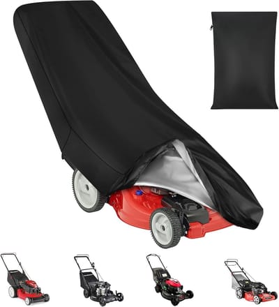 Waterdichte grasmaaidekcover met koord en opbergtas, weerbestendig, stofdicht en UV-bescherming (200 x 110 x 67 cm) voor optimale bescherming van uw grasmaaier
