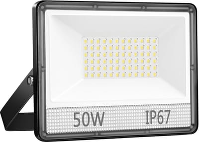 Krachtige LED Buitenlamp 50W - 5000 Lumen Koudwit, IP67 Waterdicht voor Tuin en Garage